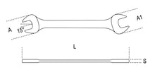 Beta Tools Model 55  As1/4X9/32-Double Open End Wrenches