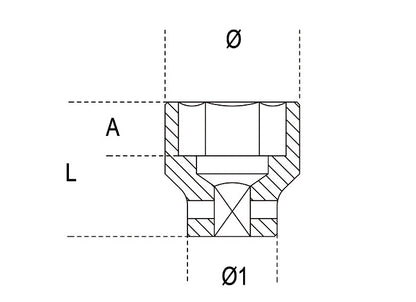 Beta Tools Model 720  As5/8-Impact Sockets Standard