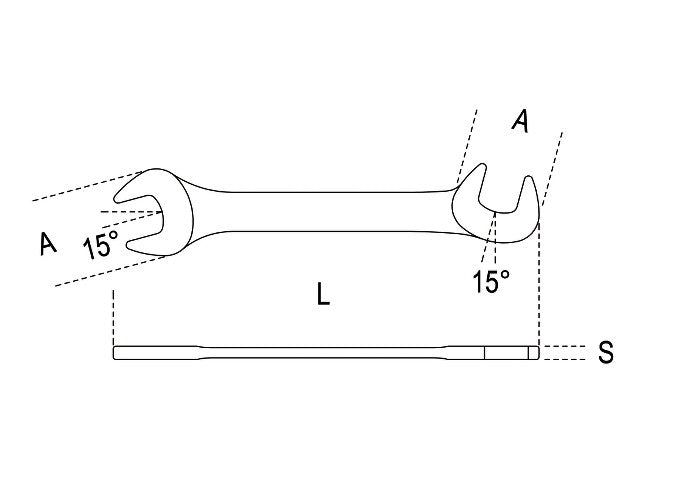 Beta Tools Model 73  13x13mm-Small Double Open End Wrenches