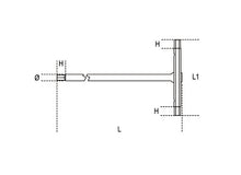 Beta Tools Model 951  3 5mm-T-Handle WrenchesThree Hexagon Male Ends