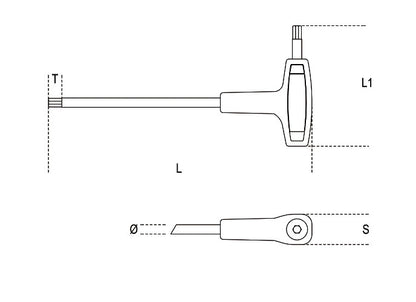 Beta Tools Model 96  T2.5mm-Wrenches with High Torque Handles