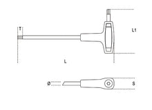 Beta Tools Model 96  T8mm-Wrenches with High Torque Handles