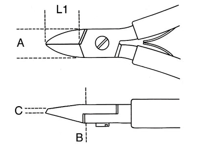 Beta Tools Model 1184  Bm/1-Diagonal Flush Cutting Nippers
