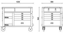 Beta Tools Model C28  R-Supertank Trolley 10 Drawers Red