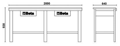 Beta Tools Model C56  R-Workbench Red