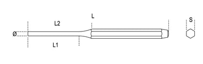 Beta Tools #30 4mm DRIFT PUNCHES 150MM