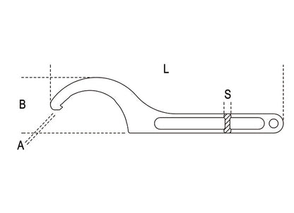 Beta Tools Model 99  92-95mm-Hook Wrenches with Square Noses