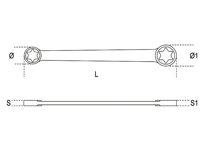 Beta Tools Model 95  Ftx20X24-Double-Ended Straight Wrenches