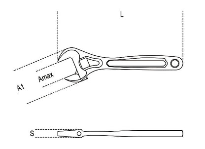 Beta Tools Model 111  N150mm-Adjustable Wrenches 6' + Scales