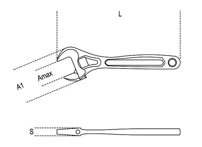 Beta Tools Model 111  G300mm-Adjustable Wrenches 12' with Handle