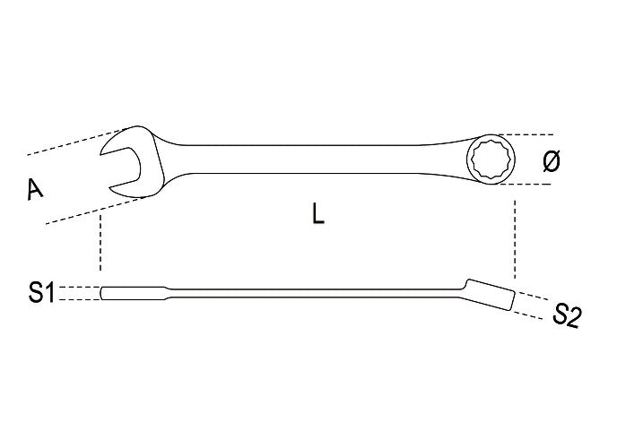 Beta Tools Model 142  Sn13x13mm-Swivel End Ratcheting Combination Wrenches