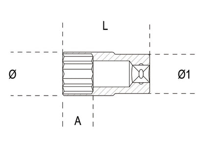 Beta Tools Model 920  As/L15/16-Bi-Hexagon Hand Sockets Long