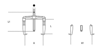 Beta Tools Model 1500  2-Universal Pullers  L100 Leg