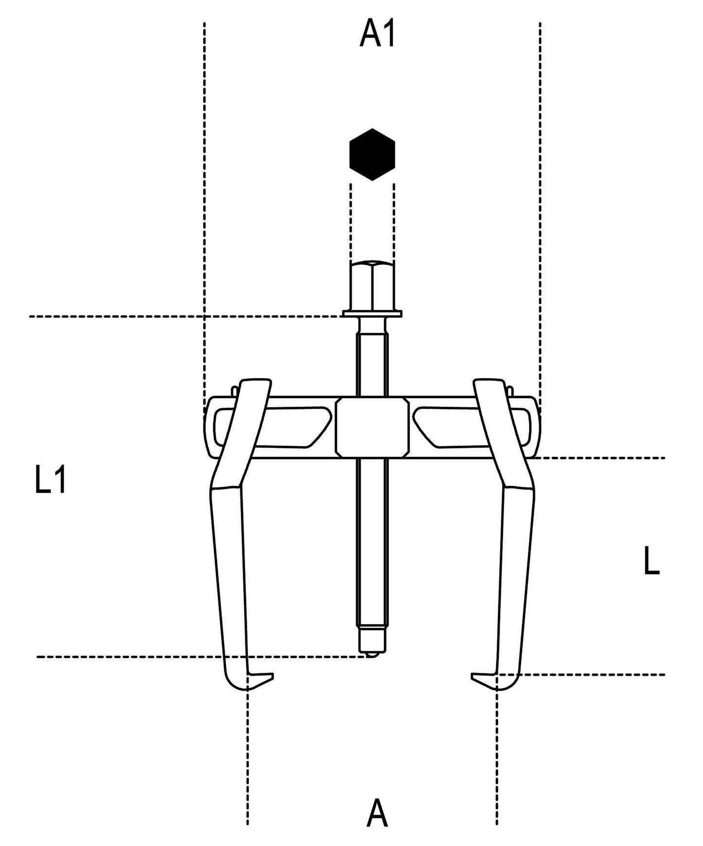 Beta Tools Model 1500  N/0-Universal Pullers 2 Sliding Legs