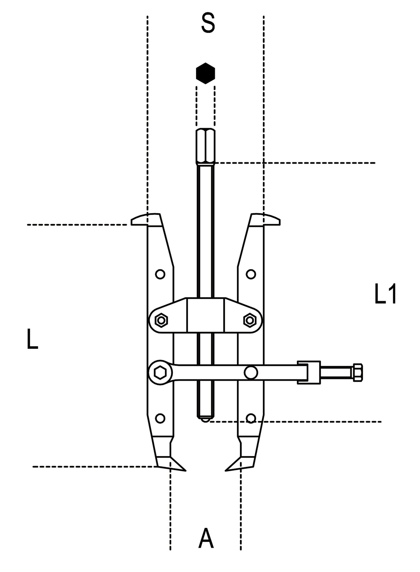 Beta Tools Model 1511  1-External Pullers + 2 Reversible Legs