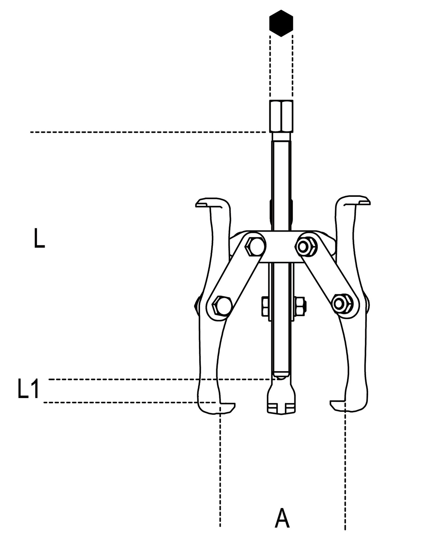 Beta Tools Model 1521  2-Pullers + Three Reversible Legs