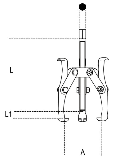 Beta Tools Model 1521  2-Pullers + Three Reversible Legs