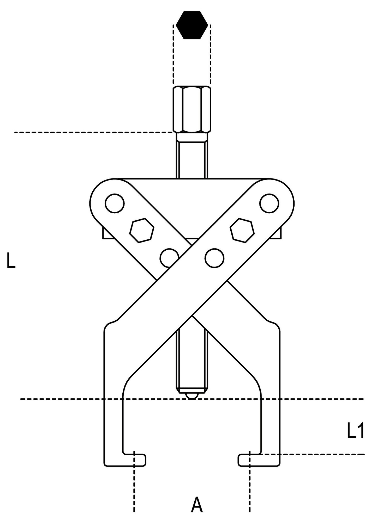 Beta Tools Model 1508  1-Two-Leg Pullers Light Series
