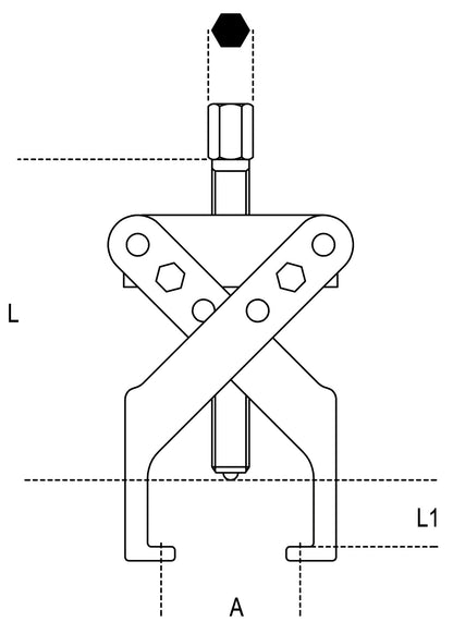Beta Tools Model 1508  1-Two-Leg Pullers Light Series