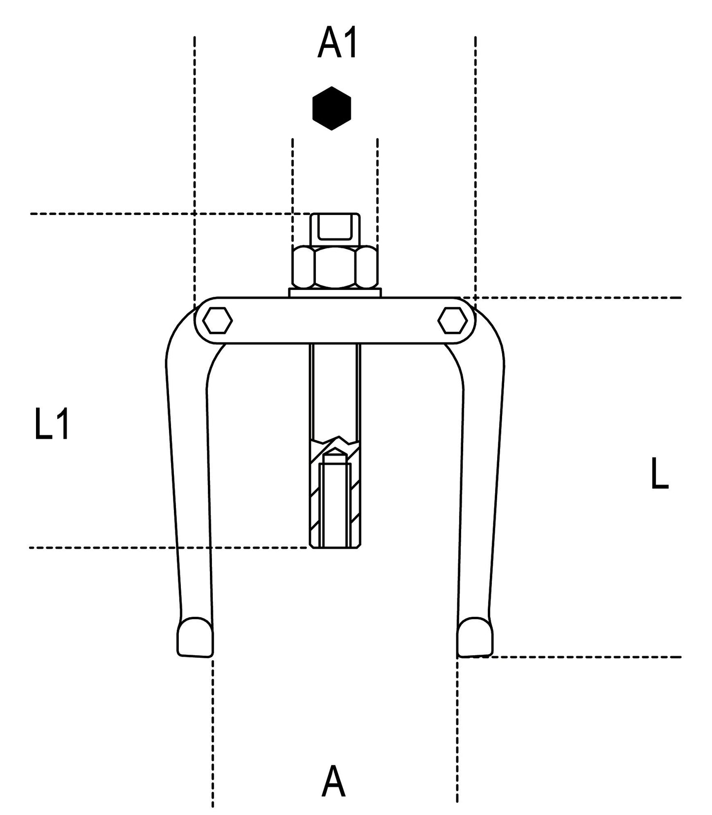 Beta Tools Model 1542  1-Two-Leg Pullers for Extractors
