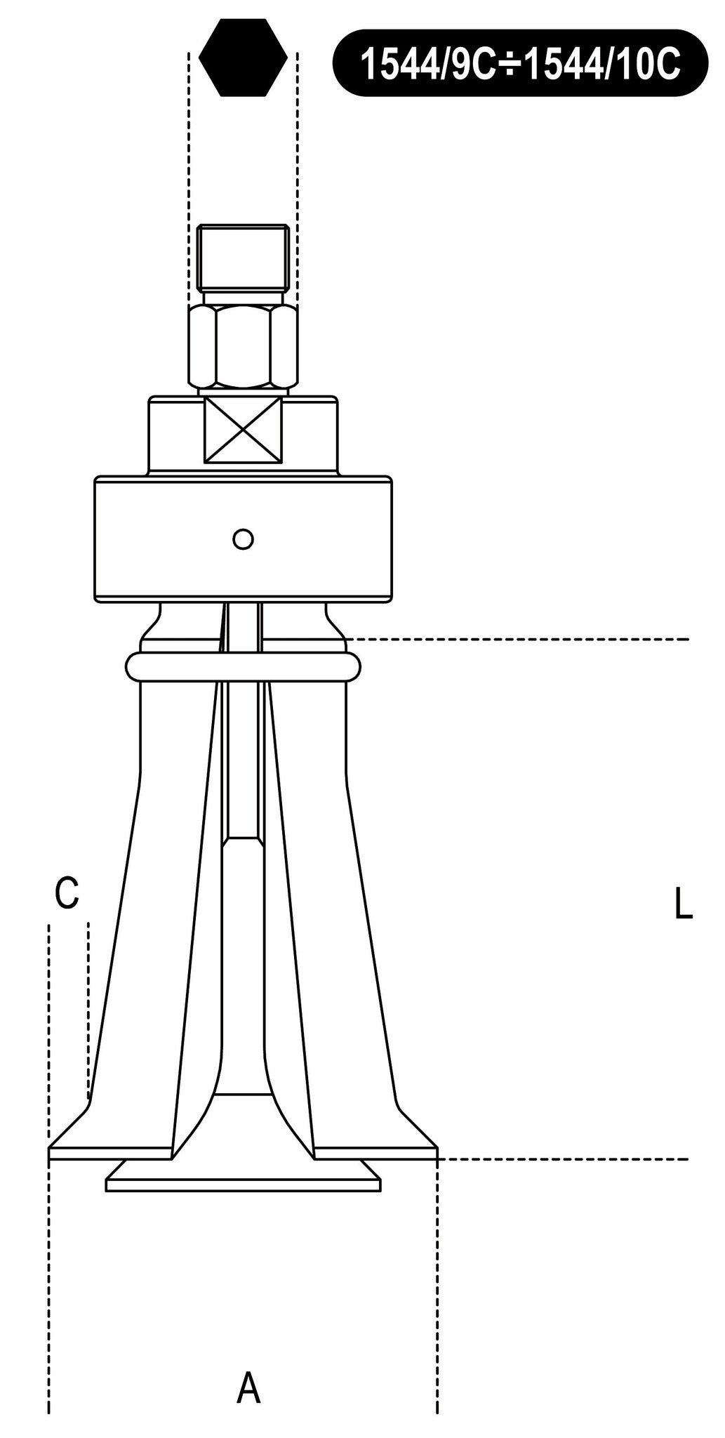 Beta Tools Model 1544  1-Two-Leg Internal Extractors
