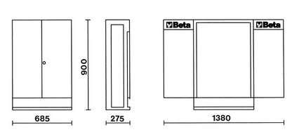 Beta Tools Model C54  Vi-R-Newcargo Red with Panels
