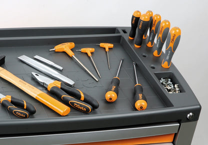Beta Tools Model C39  O/6-Mobile Roller Cab 6 Drawers Orange