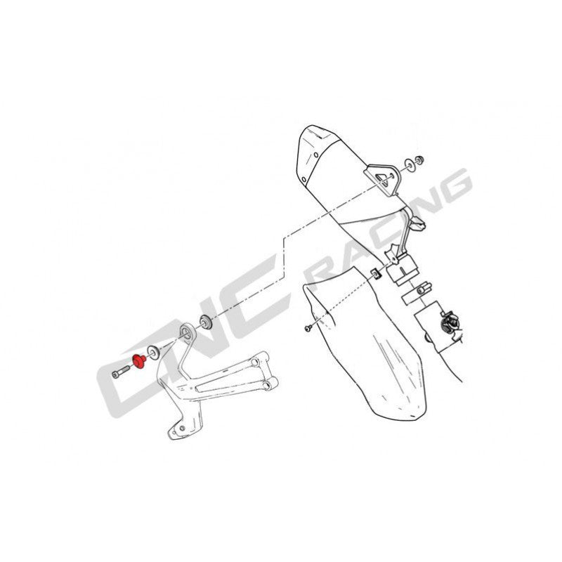 CNC Racing Machined aluminum collar For Exhaust Mount Bolt