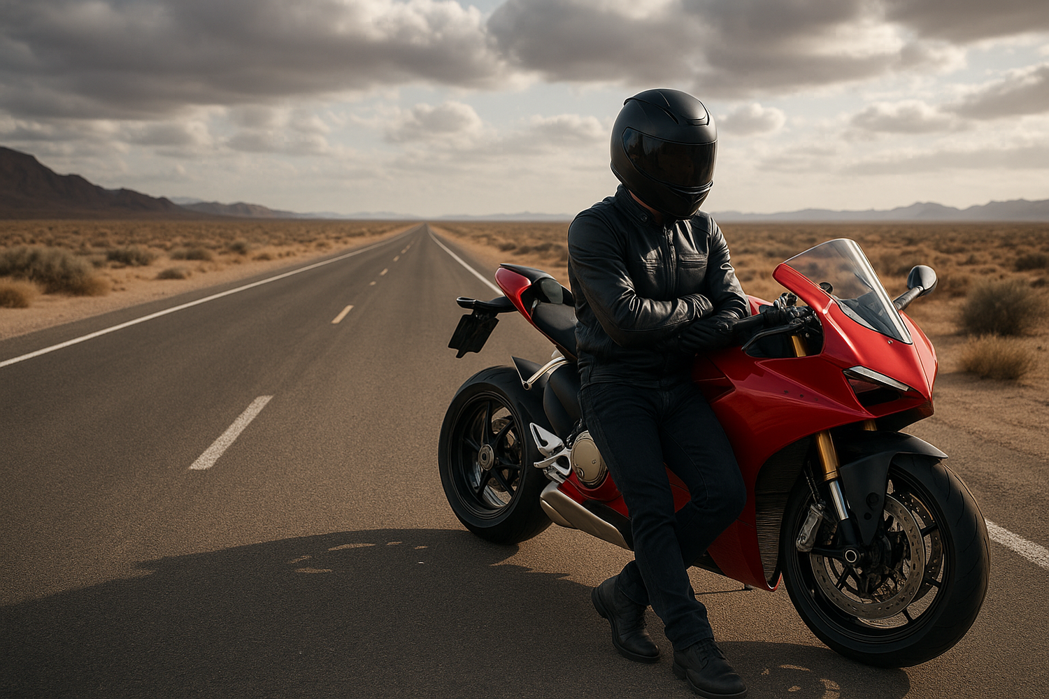 more hyperealistic, on a highway where he is more zoomed out