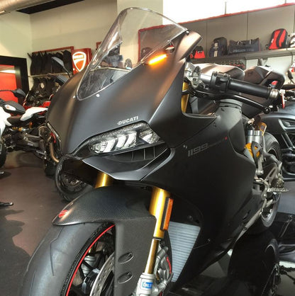 New Rage Cycles (NRC) Mirror Block Off Turn Signals for the Ducati Panigale 1199 and 899