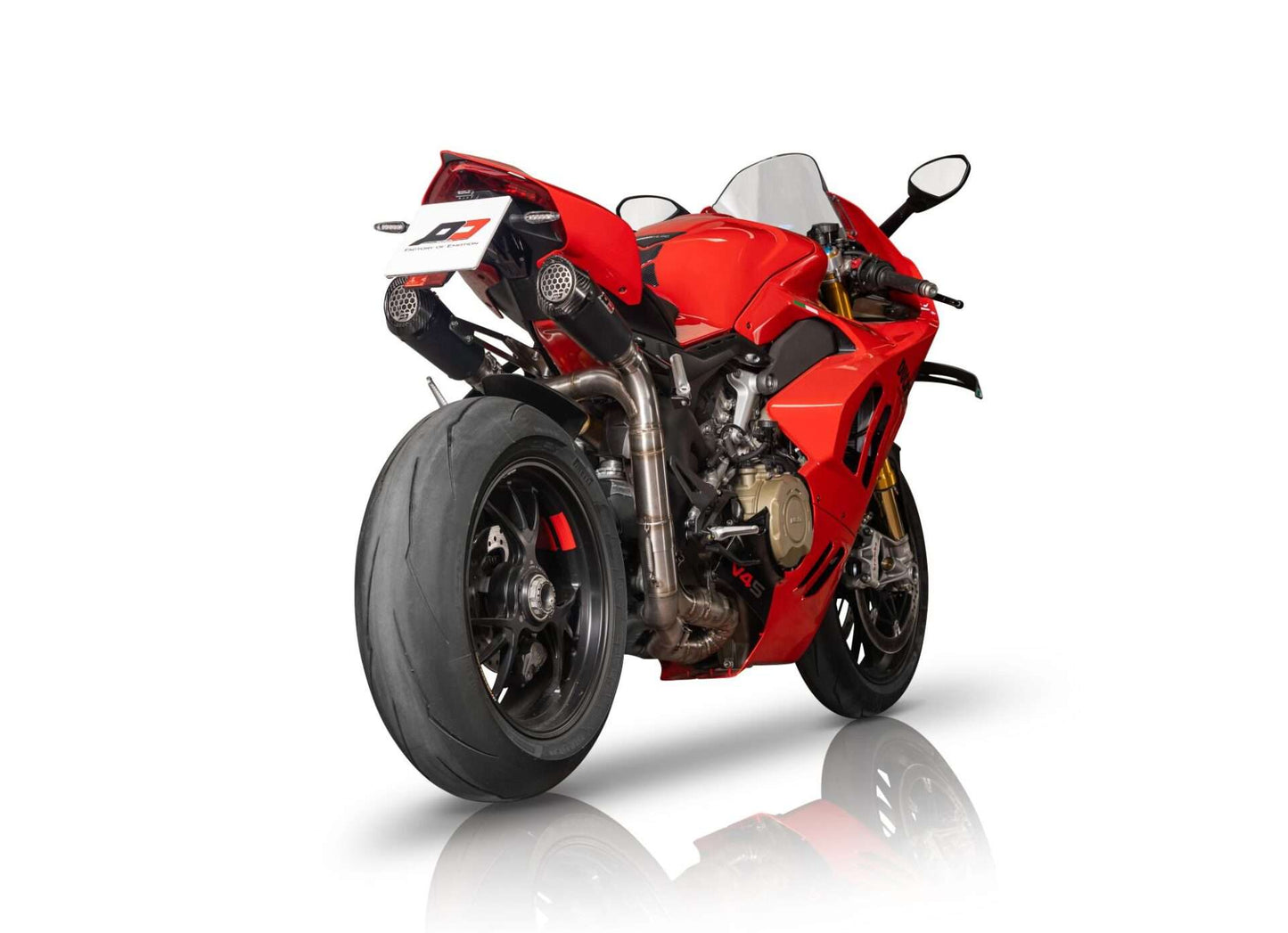 QD Exhaust Twin GUNSHOT DARK MATTER Semi-Full RACE Exhaust for the Ducati Panigale / Streetfighter V4 (21-24)