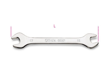 Beta Tools Model 55  10x11mm-Double Open End Wrenches Bright