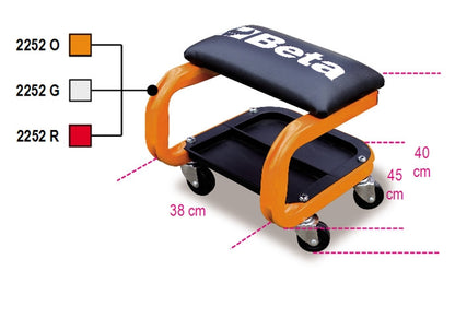Beta Tools Model 2252  G-Seat with Castors Grey