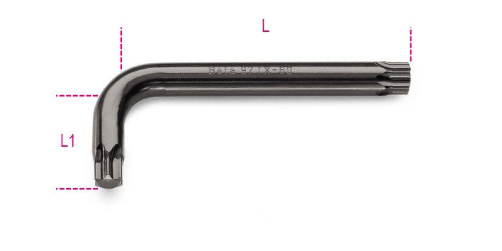 Beta Tools Model 97  Tx27-offset Key Wrenches for Torx Screws