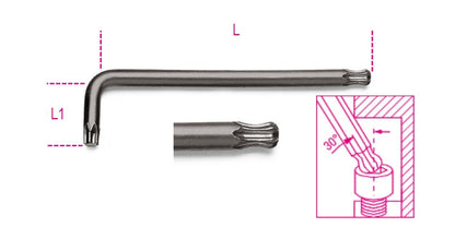 Beta Tools Model 97  Btx25-Ball Head Wrenches for Torx Screws