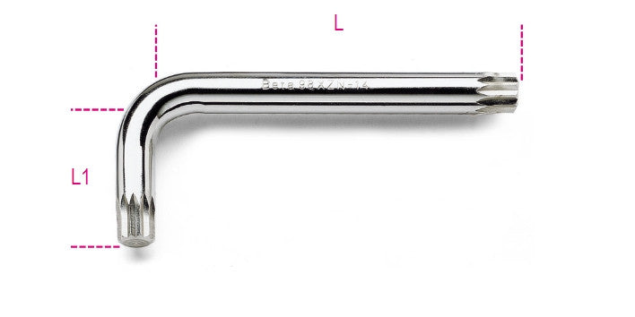 Beta Tools Model 98  Xzn12-offset Key Wrenches Xzn Profile