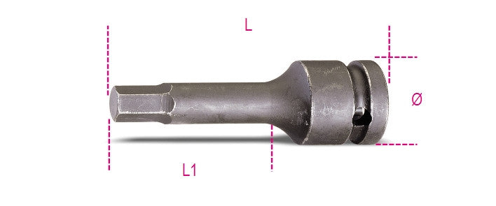 Beta Tools Model 720  Me6mm-Impact Socket Drivers Hexagon Screws