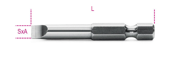 Beta Tools Model 862  Lp0.6X4.5mm-Bits for Slotted Head Screws