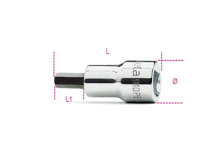 Beta Tools Model 910  Pe5mm-Socket Drivers for Hexagon Screws