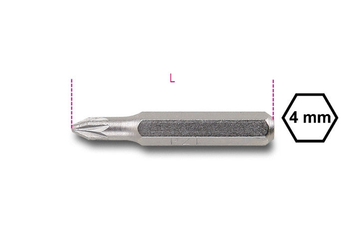Beta Tools Model 1256  Pz0-Bits for Slotted Head Screws