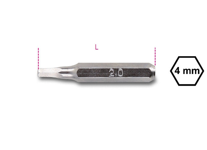 Beta Tools Model 1256  Pe2.0mm-Bits for Hexagon Head Screws