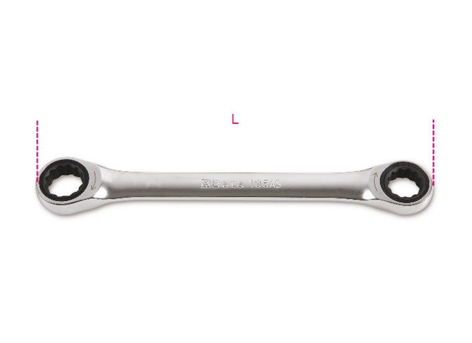 Beta Tools Model 195As  5/16X3/8-Ratcheting Bi-Hexagon Wrenches