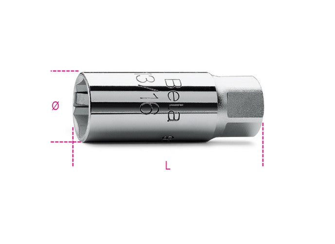 Beta Tools Model 956  E16-3/8' Spark Plug Sockets Hexagon