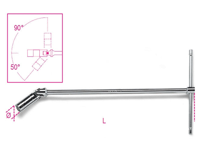 Beta Tools Model 959  14-T-Handle Spark Plug Wrenches Std