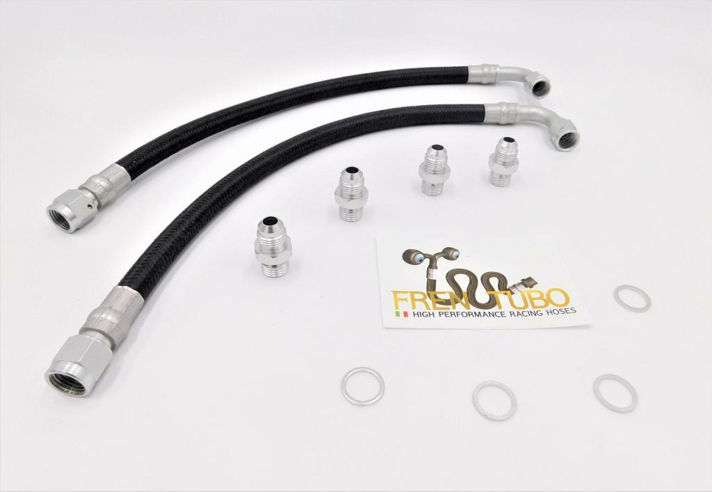 Fren Tubo Carbotech Carbon Fiber, Kevlar, or Stainless Complete Oil Cooler Line Kit With Drain Stop Cock for the Ducati Monster 900/750 (1993-1999) / Supersport 900/750 / 900SS / 750SS (1991-1997)