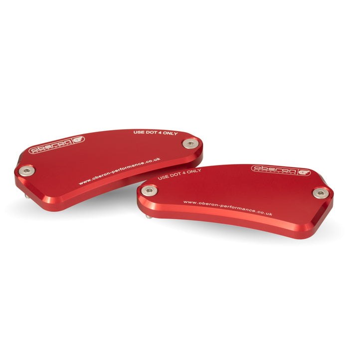 Oberon Billet Brake & Clutch Reservoir Caps For Nissin Master Cylinders On MV Agusta Models