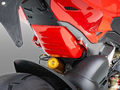 DBK Special Parts (Ducabike) Passenger Rearset / Foot peg Blanking Plate Set / Racing Tie Down Hooks for Ducati Panigale / Streetfighter V4