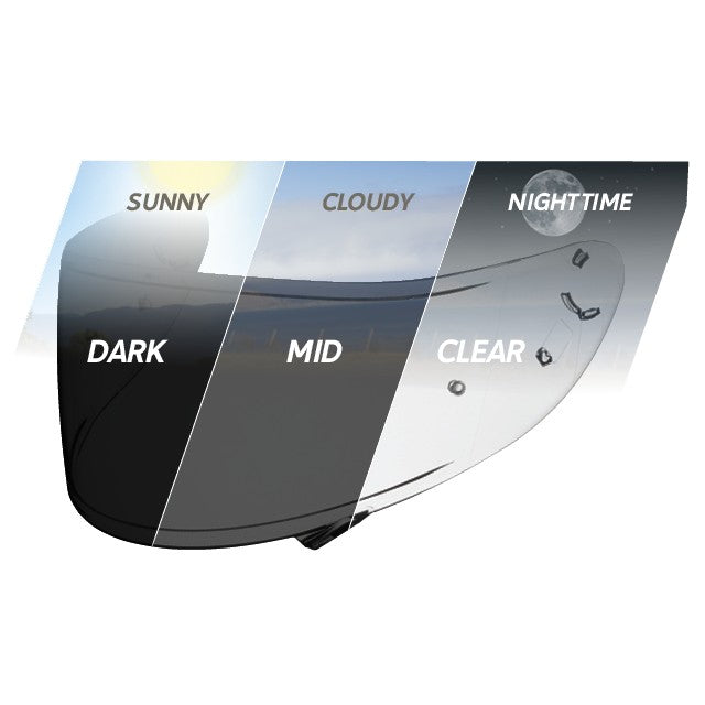 Shoei CWR-F2 Transitions Photochromic Pinlock Shield for the RF-1400 and X-Fifteen