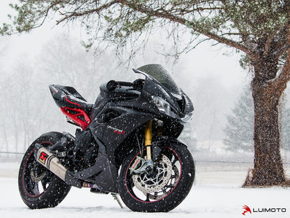 LUIMOTO (Diamond Sport) Rider Seat Covers for the Triumph DAYTONA 765 / 675 (13-18) & STREET TRIPLE Rx (15-16)