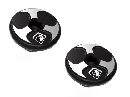 DBK Special Parts (Ducabike) Tri Blade Contrast Cut Billet Main Frame Caps for the Ducati Diavel V4
